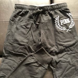 PINK black joggers. Size XS. NWOT.